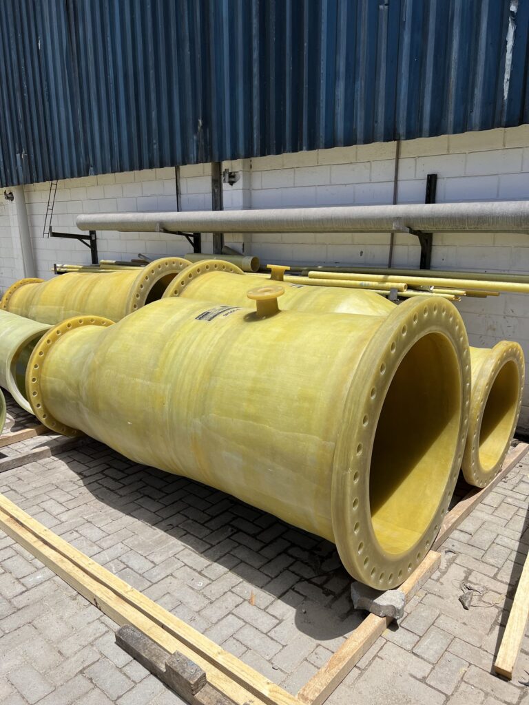Spool em PRFV com flange de grande diâmetro